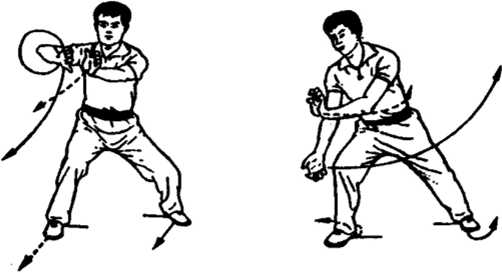 一右双弓步下按掌右马下封手虎形拳