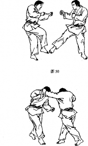 截拳道右截腿左侧击拳