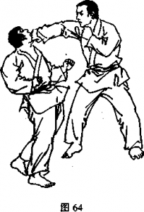 截拳道右拳从侧击打对方左颏部