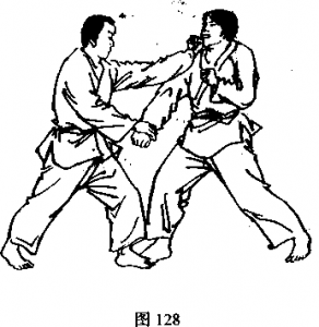 截拳道左手成背拳击打