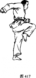 截拳道右斜冲膝